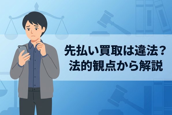 先払い買取は違法？法的観点から解説