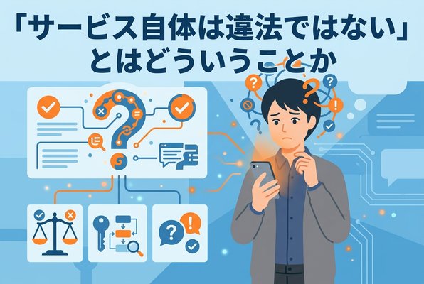 「サービス自体は違法ではない」とはどういうことか