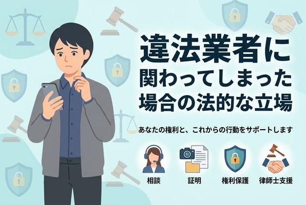 違法業者に関わってしまった場合の法的な立場