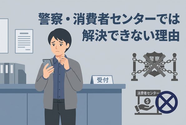 先払い買取で警察・消費者センターでは解決できない理由