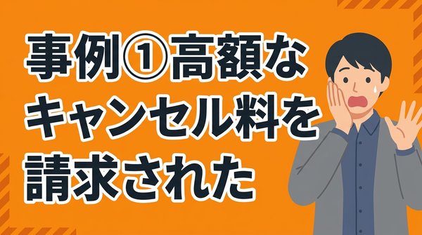先払い買取のトラブル事例① 高額なキャンセル料を請求された