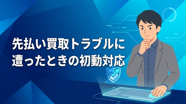 先払い買取のトラブルに遭った時の初動対応