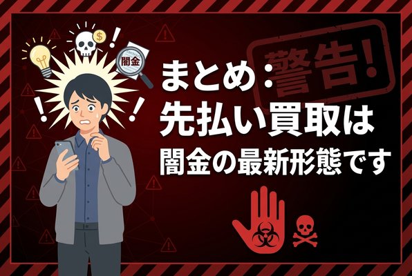 まとめ:先払い買取は闇金の最新形態です